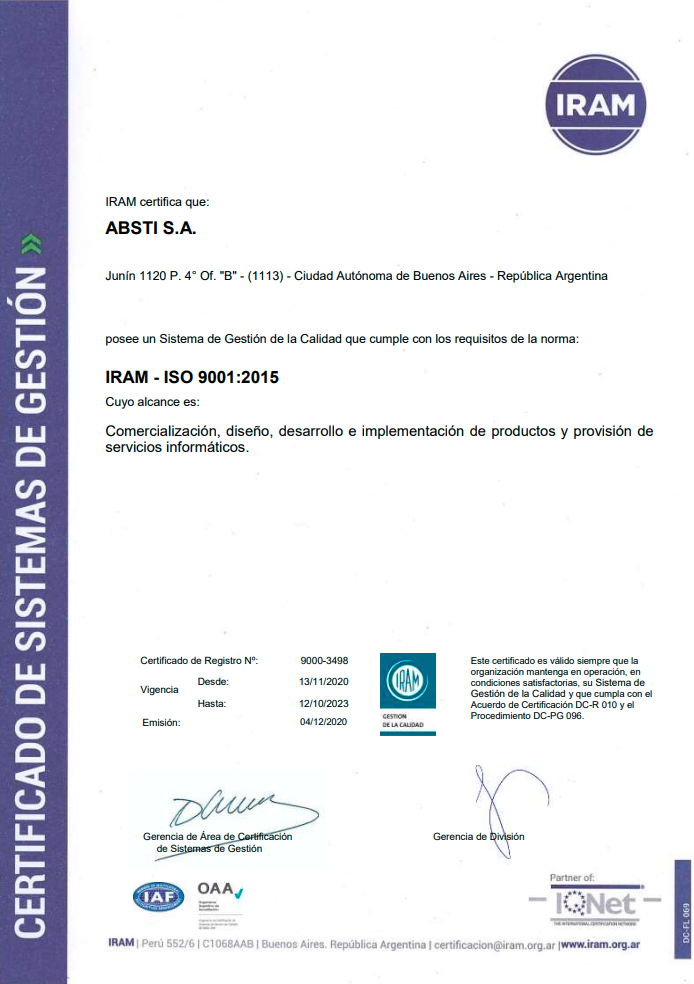 Certificado IRAM