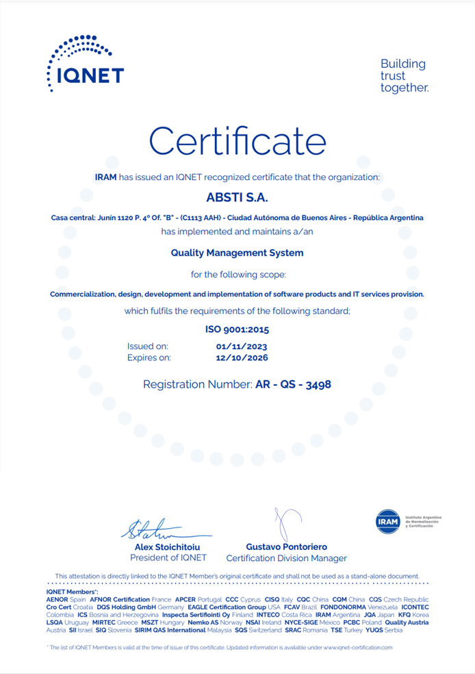 Certificado IQnet