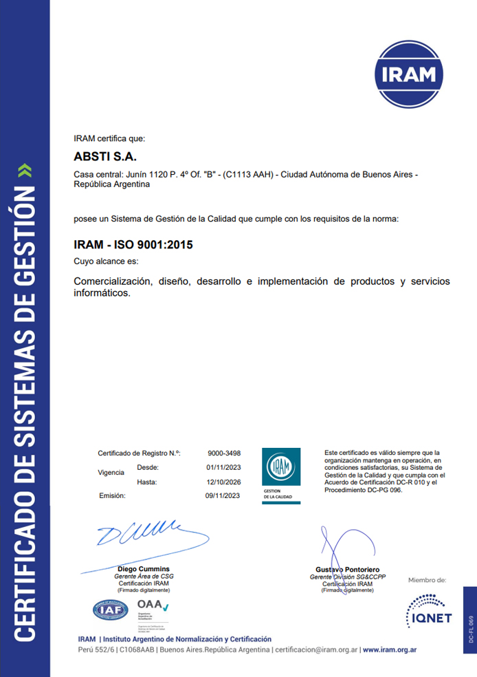 Certificado IRAM